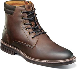 Мужские ботинки Florsheim Norwalk с гладким носком на шнуровке, коричневый