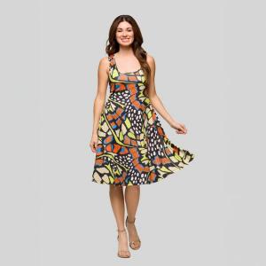 Женская безрукавка-майка мини-платье фасона свинг 24Seven Comfort Apparel, мультиколор