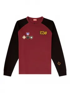 Футболка t-norm-ls-rag-cp с длинными рукавами DIESEL, красный