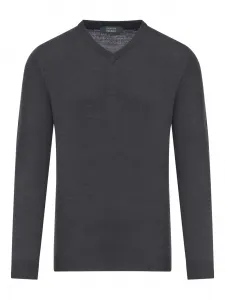 Тонкий трикотажный джемпер Zanone, серый