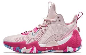 Баскетбольные кроссовки Poison Tooth Pro 1.0 Basketball Shoes Men Mid-Top Pink/White Qiaodan