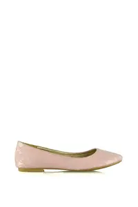 Свадебные балетки без шнуровки Keva с круглым носком и кружевной отделкой Свадебные туфли-лодочки-балерины XY London, розовый