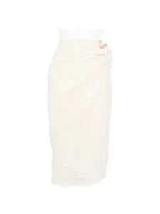 Парео из тканого материала с необработанными краями ZIMMERMANN, бежевый