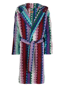Халат с узором зигзаг Missoni Home, фиолетовый