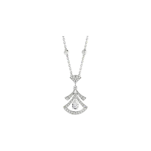 Колье мечты див из белого золота с бриллиантами Bulgari