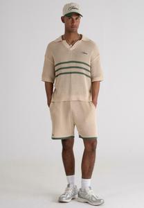 Поло PROHIBITED RESORT KNITTED , Cream Green/Camel