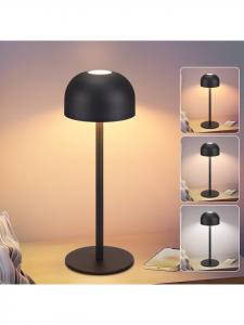 ZMH Настольная светодиодная лампа черного цвета, с сенсорной регулировкой яркости, портативная, беспроводная