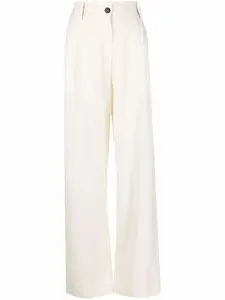Брюки прямого кроя с завышенной талией Studio Nicholson, нейтральный