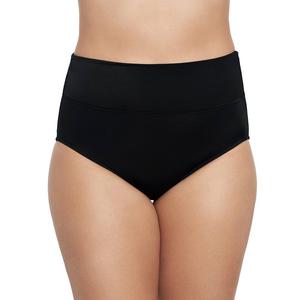 Женские однотонные плавки для плавания Trimshaper с контролем по всей длине, черный