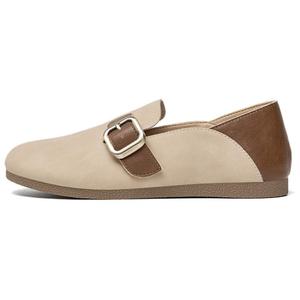 Повседневные однобортные туфли женские абрикосового цвета JOSINY, Apricot