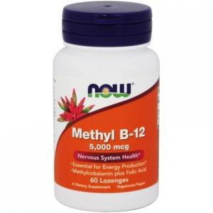 Now Foods Метил B-12 5000 мкг, 60 пастилок - продавец из Великобритании