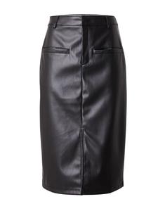 Кожаная юбка VILA Skirt VISAVIN, черный