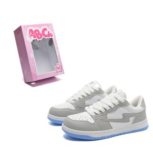 ABCIO Скользоустойчивые амортизирующие скейтборд кроссовки с износостойкими свойствами унисекс бело-сине-красные, цвет White Blue Red