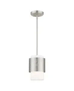 Подвесной светильник Noria 1 Livex, silver-tone