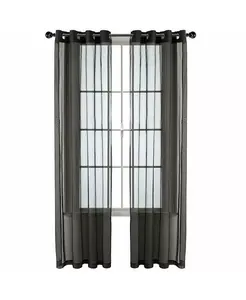 Простая однослойная штора на люверсах для дома, верхняя часть, ширина 52 дюйма, длина 63 дюйма, цвет "специя" Goodgram, black