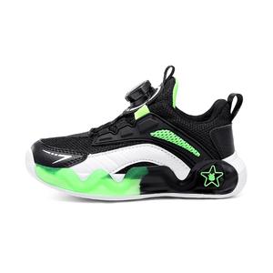 Низкие детские кроссовки для повседневной жизни BOBDOG, черный/белый/зеленый