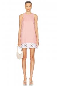 Платье из льна Mika Staud, Faded Blush & White