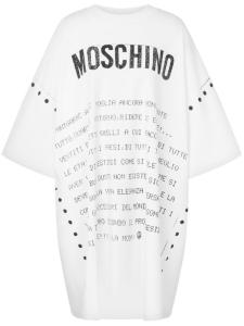Мини-платье с логотипом Moschino, белый