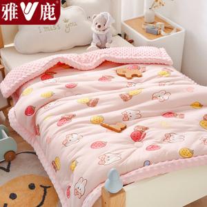 Yalu Детское одеяло 110х150 см, вес 1 кг, плюш, класс А, мягкое, гипоаллергенное, цвет Jelly Rabbit