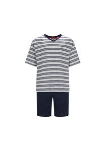 Пижама - klima-light с длинным v-образным вырезом из смеси хлопка и полосок Hajo, мультиколор