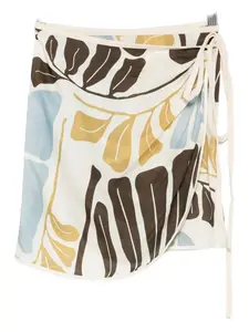 Парео с цветочным принтом Lola Sir., бежевый