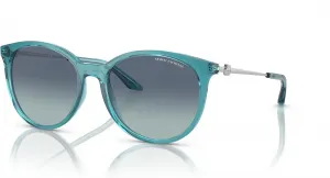 Женские солнцезащитные очки Armani Exchange Ax4140 «Кошачий глаз», Shiny Transparent Petrol/Azure Gradient Dark Blue