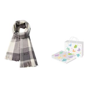 Вязаный шарф унисекс, Gray Butterfly Box