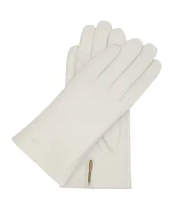 Белые кожаные перчатки Kazar, белый