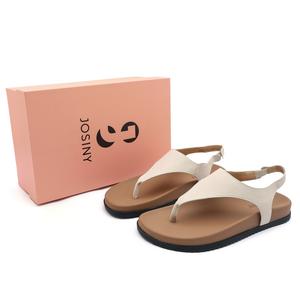 Женские сандалии с одним ремешком, абрикосового цвета JOSINY, Apricot