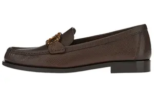 Туфли женские Ferragamo Gancini, темно-коричневй / зеленый