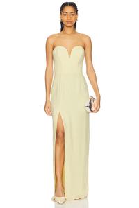 X revolve вечернее платье cherri Amanda Uprichard, cornsilk