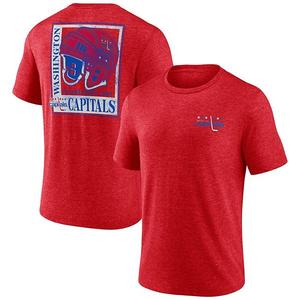 Мужская красная футболка washington capitals earnest will tri-blend Unbranded