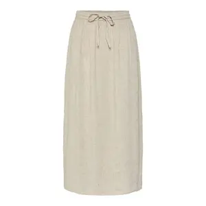 Юбка Pieces Pia long skirt, бежевый