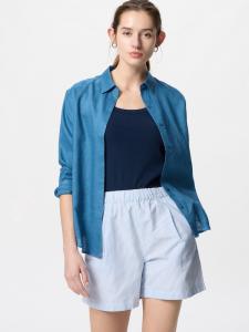 Легкие шорты из хлопка Uniqlo, синий