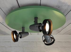 Потолочный светильник Niermann Standby Saturn, пластик - 3-пламенный - зеленый