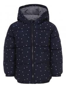 Petit Bateau пуховик с принтом, синий