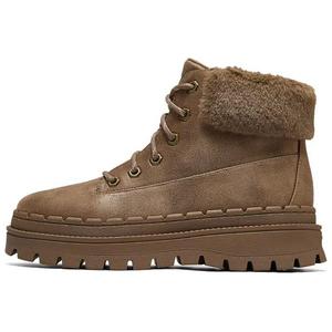 Женские ботинки Skechers Modern Comfort Chestnut зимние с мехом, коричневый