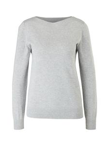 Вязаный свитер цвета 9400_серый меланж s.Oliver