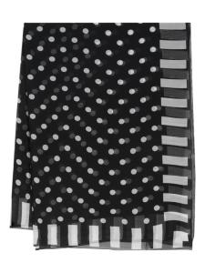 Dolce & Gabbana шелковый платок в горох, черный