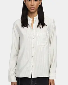 Женская рубашка с длинным рукавом в дипломатическую полоску Parfois, белый/черный