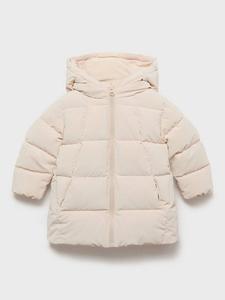 Детское стёганое пальто с капюшоном Julie Mango, Natural