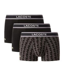 Комплект из 3 шорт-боксеров из эластичного хлопка: монограмма и однотонные.