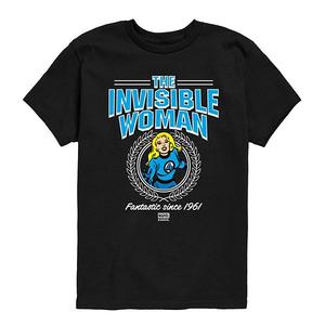 Футболка с принтом The Fantastic Four: First Steps Invisible Woman Fantastic Since 1961 для мальчиков 8-20 Marvel, Black