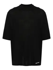 Футболка с вышитым логотипом The Attico, черный