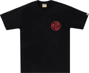 Футболка BAPE Japan Culture Mitsudomoe 'Black', черный