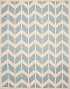 SAFAVIEH, 122 x 183 см, Ковер ручной работы Chatham Collection Blue/Ivory CHT746B из премиальной шерсти с узором шеврон