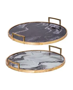 Декоративные подносы, набор из 2 шт. Ab Home, gold