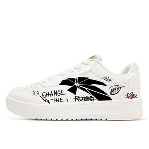 ANTA Коллекция Life нескользящие амортизирующие износостойкие низкие скейтерские кроссовки мужские белый черный - белый черный, цвет White Black