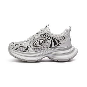 CAMEL Женские низкие кроссовки Chunky, серые/серебристые/черные, черные, белые/серебристые