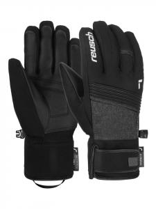 Reusch Перчатки с пальцами Louis R-TEX XT, модель 7721, черно-черный меланж